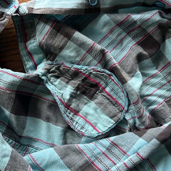 Vintage 1980s/90s Tony France fashions cotton madras button front top - women’s? - Picture 8 of 8